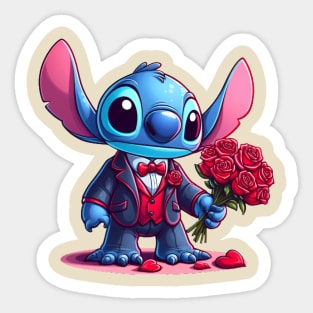 Valentines Day Stitch, Stitch Love Sticker